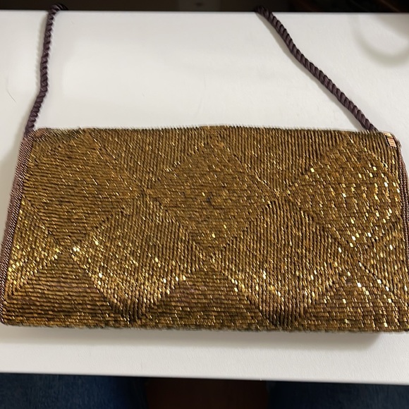 Vintage Marshall fields, copper beaded purse - Picture 13 of 16